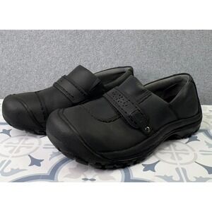 KEEN Slip on Shoes Women's 10 Black Leather Slip On Outdoor Hiking Loafer Oxford